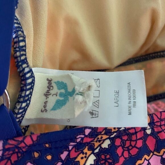 Sea Angel Patterned One Piece Swimsuit Size L - Picture 6 of 9